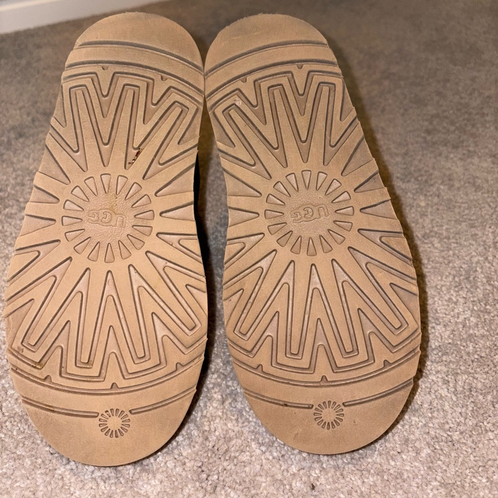 UGG Tan Suede Boots with Plush Lining - Picture 4 of 6